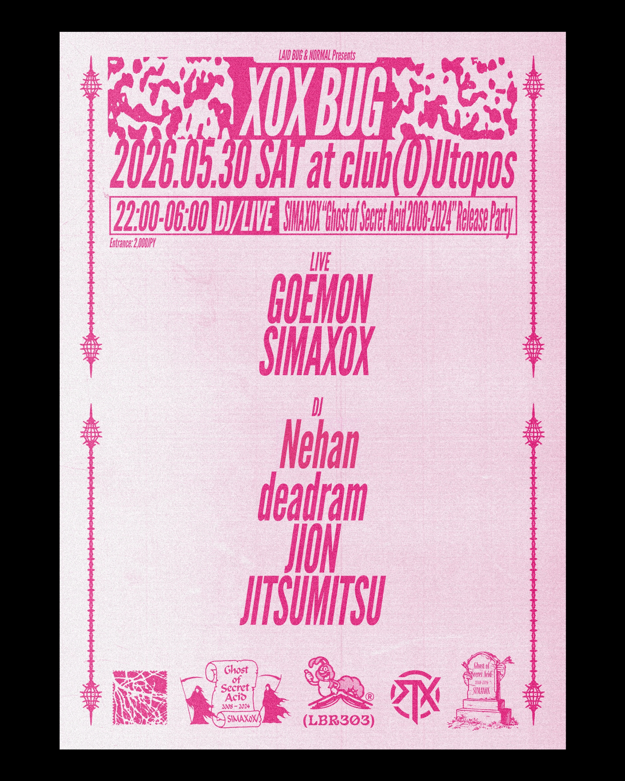 “X0X BUG” - SIMAX0X "Ghost of Secret Acid (2008–2024)" Release Party-