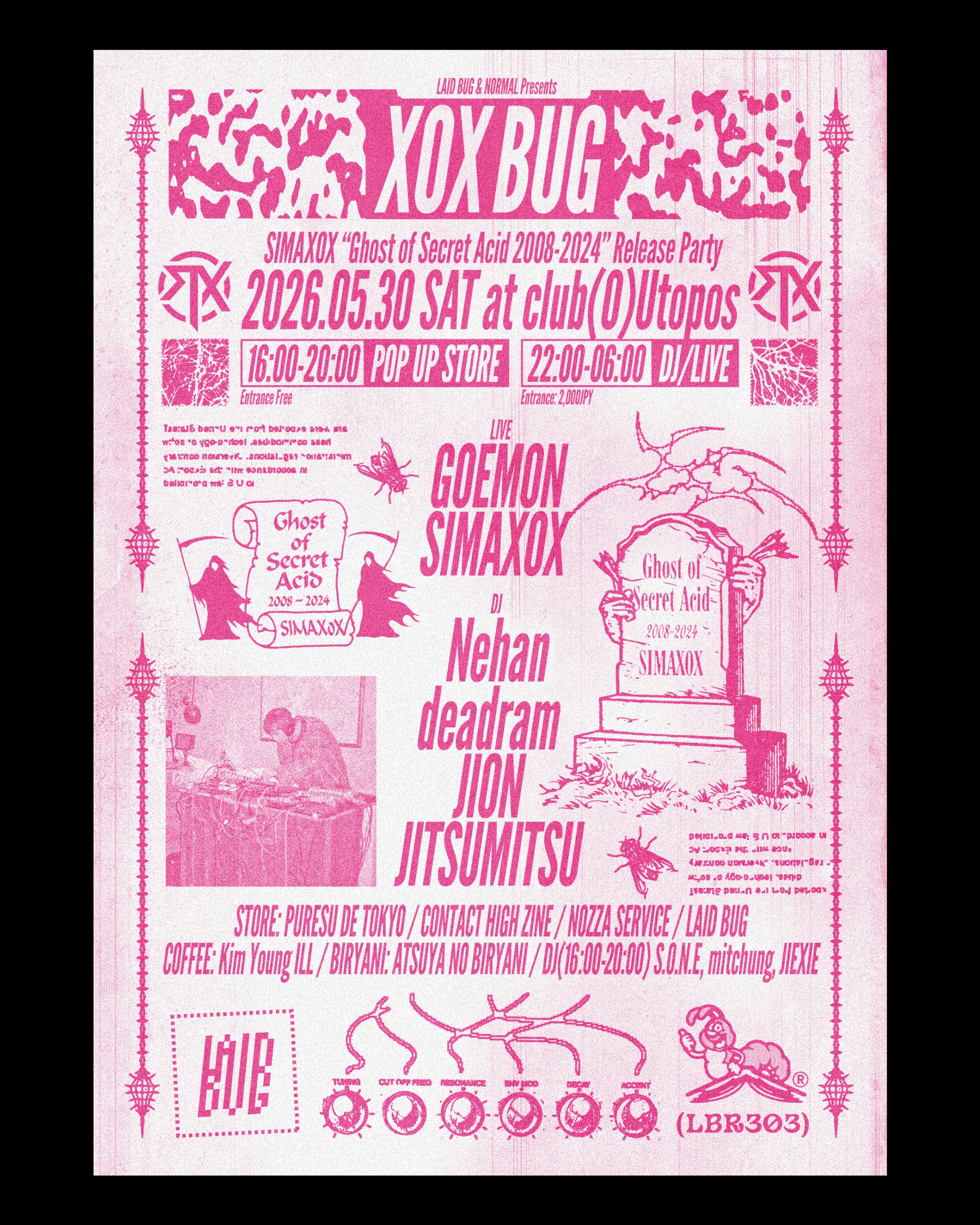 “X0X BUG” - SIMAX0X "Ghost of Secret Acid (2008–2024)" Release Party-